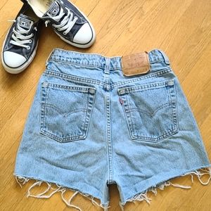 Levi's vintage high-rise cut-off jean shorts